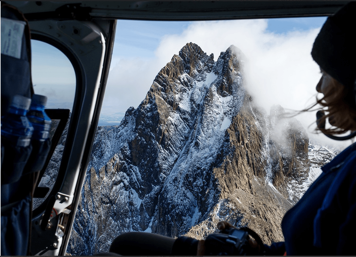 Helicopter and safari vehicle — aerial and ground safari experience